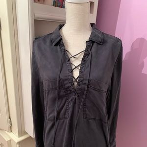 Free People Lace Up Top